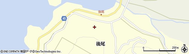 新潟県佐渡市後尾1321周辺の地図