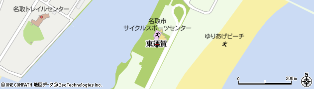 宮城県名取市閖上東須賀周辺の地図