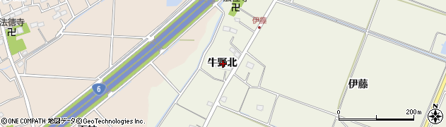 宮城県名取市牛野北周辺の地図