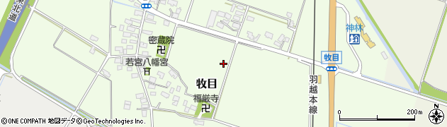 新潟県村上市牧目周辺の地図