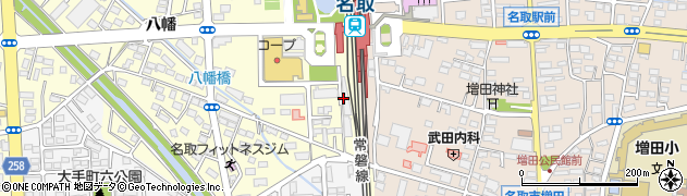 名取駅西口自転車等・駐輪場周辺の地図