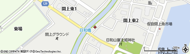 宮城県名取市閖上東周辺の地図