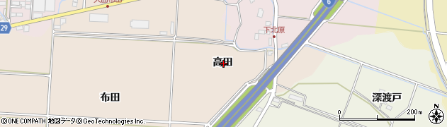 宮城県名取市大曲高田周辺の地図