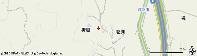 宮城県村田町（柴田郡）菅生（折越）周辺の地図