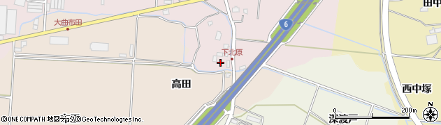 宮城県名取市高柳（下北原）周辺の地図