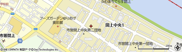 宮城県名取市閖上中央周辺の地図
