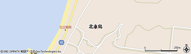 新潟県佐渡市北立島周辺の地図