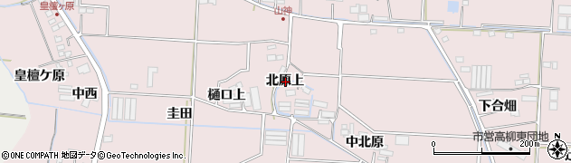 宮城県名取市高柳北原上周辺の地図