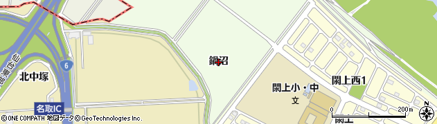 宮城県名取市閖上（鍋沼）周辺の地図