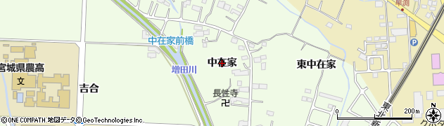宮城県名取市高舘吉田（中在家）周辺の地図