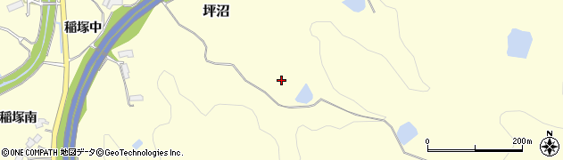 宮城県仙台市太白区坪沼（稲塚山）周辺の地図