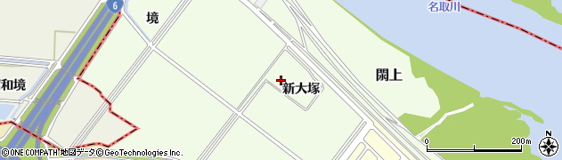 宮城県名取市閖上（新大塚）周辺の地図