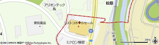 コストコホールセールジャパン株式会社　かみのやま倉庫店周辺の地図