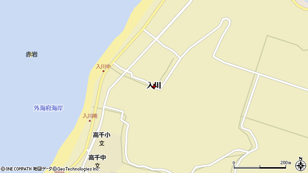 〒952-2215 新潟県佐渡市入川の地図