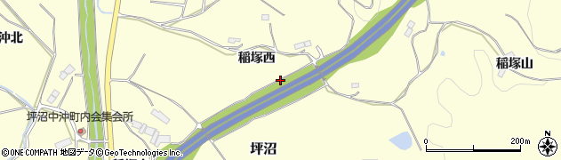 宮城県仙台市太白区坪沼（稲塚西）周辺の地図