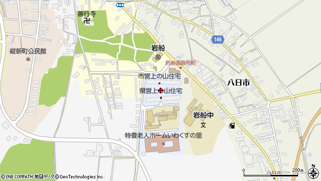 〒958-0053 新潟県村上市上の山の地図