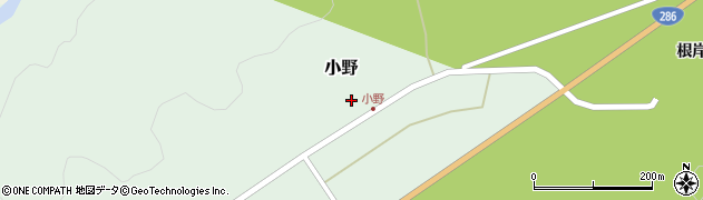 宮城県川崎町（柴田郡）小野（町）周辺の地図