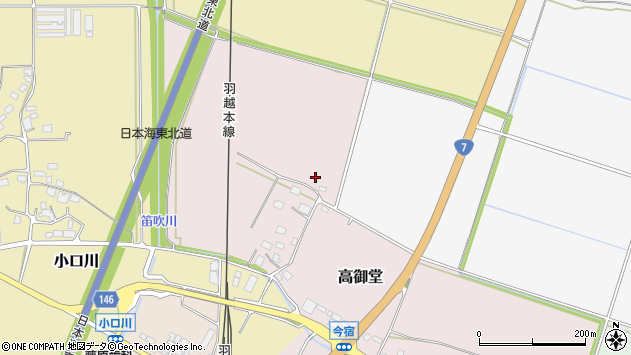 〒959-3447 新潟県村上市高御堂の地図