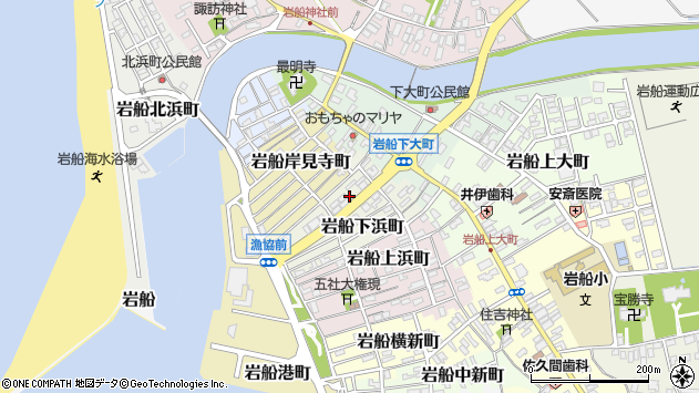 〒958-0046 新潟県村上市岩船下浜町の地図
