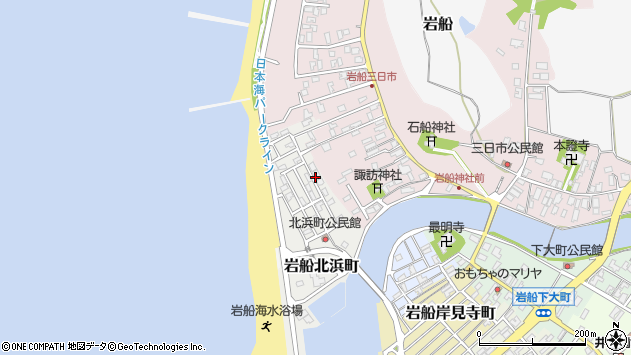 〒958-0042 新潟県村上市岩船北浜町の地図