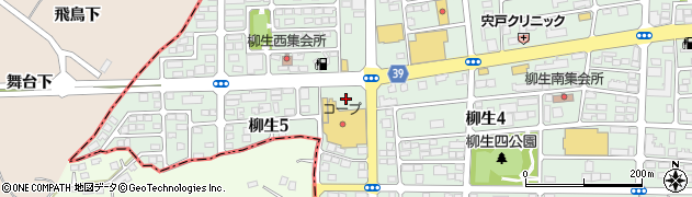 コープ柳生店駐車場周辺の地図