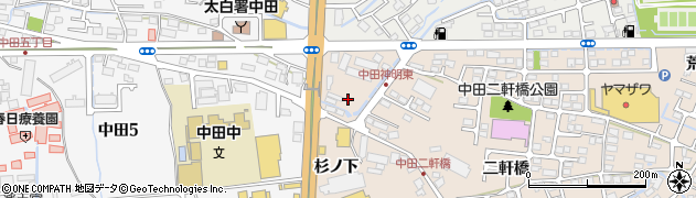 宮城県仙台市太白区中田町神明東周辺の地図