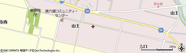 宮城県仙台市若林区二木山王周辺の地図