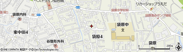 宮城県仙台市太白区袋原4丁目周辺の地図