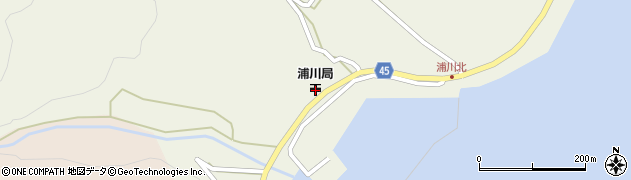 浦川郵便局 ＡＴＭ周辺の地図