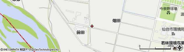 宮城県仙台市若林区日辺（畑田）周辺の地図