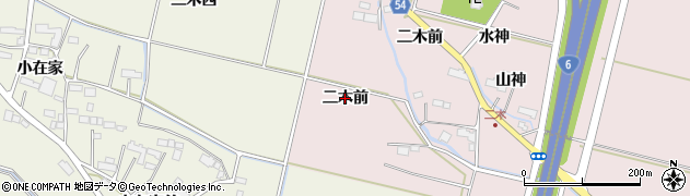 宮城県仙台市若林区二木（二木前）周辺の地図