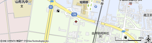 山形県警察本部　山形警察署・蔵王駅西駐在所周辺の地図