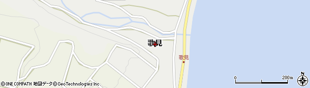 新潟県佐渡市歌見周辺の地図