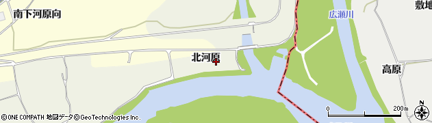 宮城県仙台市太白区袋原北河原周辺の地図