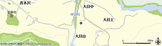宮城県仙台市太白区坪沼（大貝山）周辺の地図