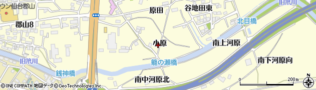 宮城県仙台市太白区郡山（小原）周辺の地図