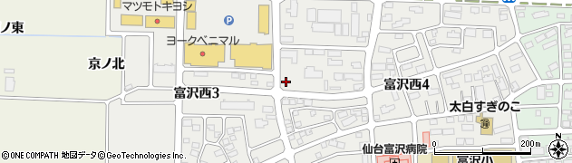 宮城県仙台市太白区富沢西周辺の地図