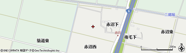 宮城県仙台市若林区三本塚（赤沼西）周辺の地図