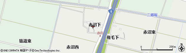 宮城県仙台市若林区三本塚赤沼下周辺の地図