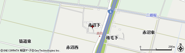 宮城県仙台市若林区三本塚（赤沼下）周辺の地図
