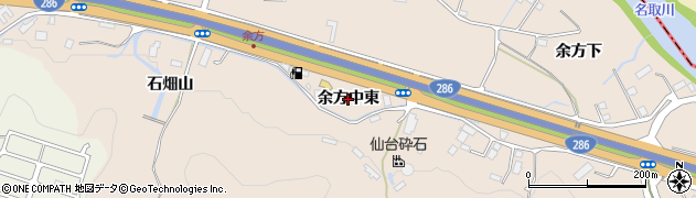 宮城県名取市高舘熊野堂（余方中東）周辺の地図