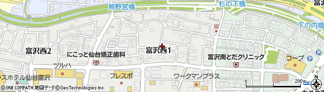 宮城県仙台市太白区富沢舘周辺の地図