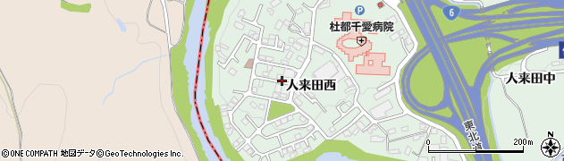 宮城県仙台市太白区茂庭（人来田西）周辺の地図