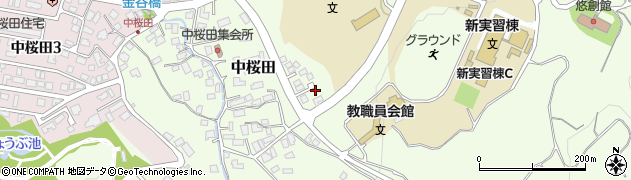 山形県山形市中桜田22周辺の地図