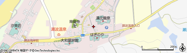 新潟県村上市瀬波温泉周辺の地図