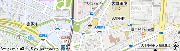 うさちゃんクリーニング　イオン富沢店周辺の地図
