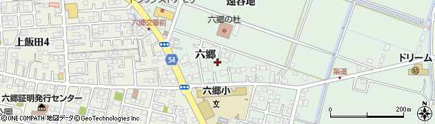 宮城県仙台市若林区六郷周辺の地図