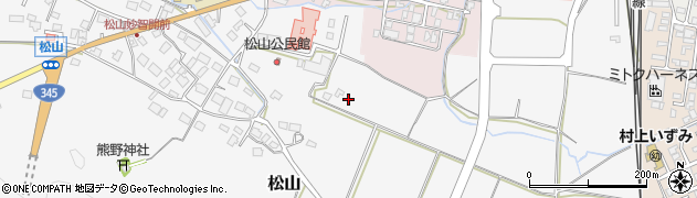 新潟県村上市松山190周辺の地図