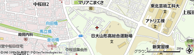 山形県山形市中桜田745周辺の地図
