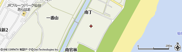 宮城県仙台市若林区荒浜（南丁）周辺の地図